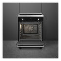 Smeg 60cm Cooker with Induction Hob C6IPBLT2, Front View With Door Open