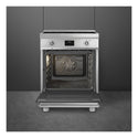 Smeg 60cm Classic Cooker with Induction Hob C6IPXT2, Front View With Door Open 2