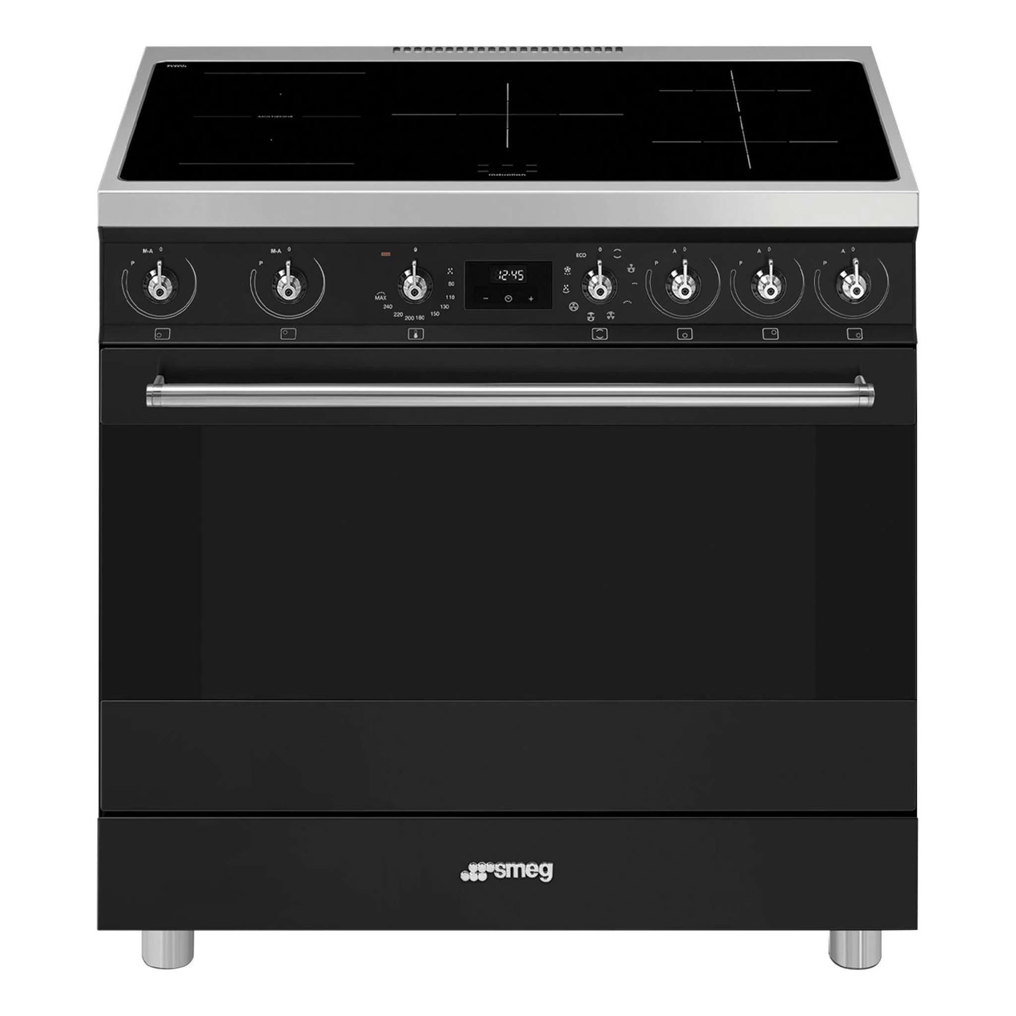 Smeg 90cm Induction Freestanding Oven Cooker C9IMMB2, Front View