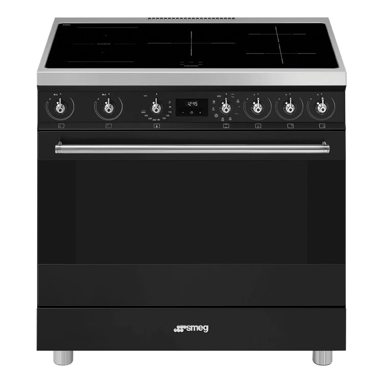 Smeg 90cm Induction Freestanding Oven Cooker C9IMMB2, Front View