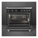 Smeg 90cm Induction Freestanding Oven Cooker C9IMMB2, Front View With Door Open