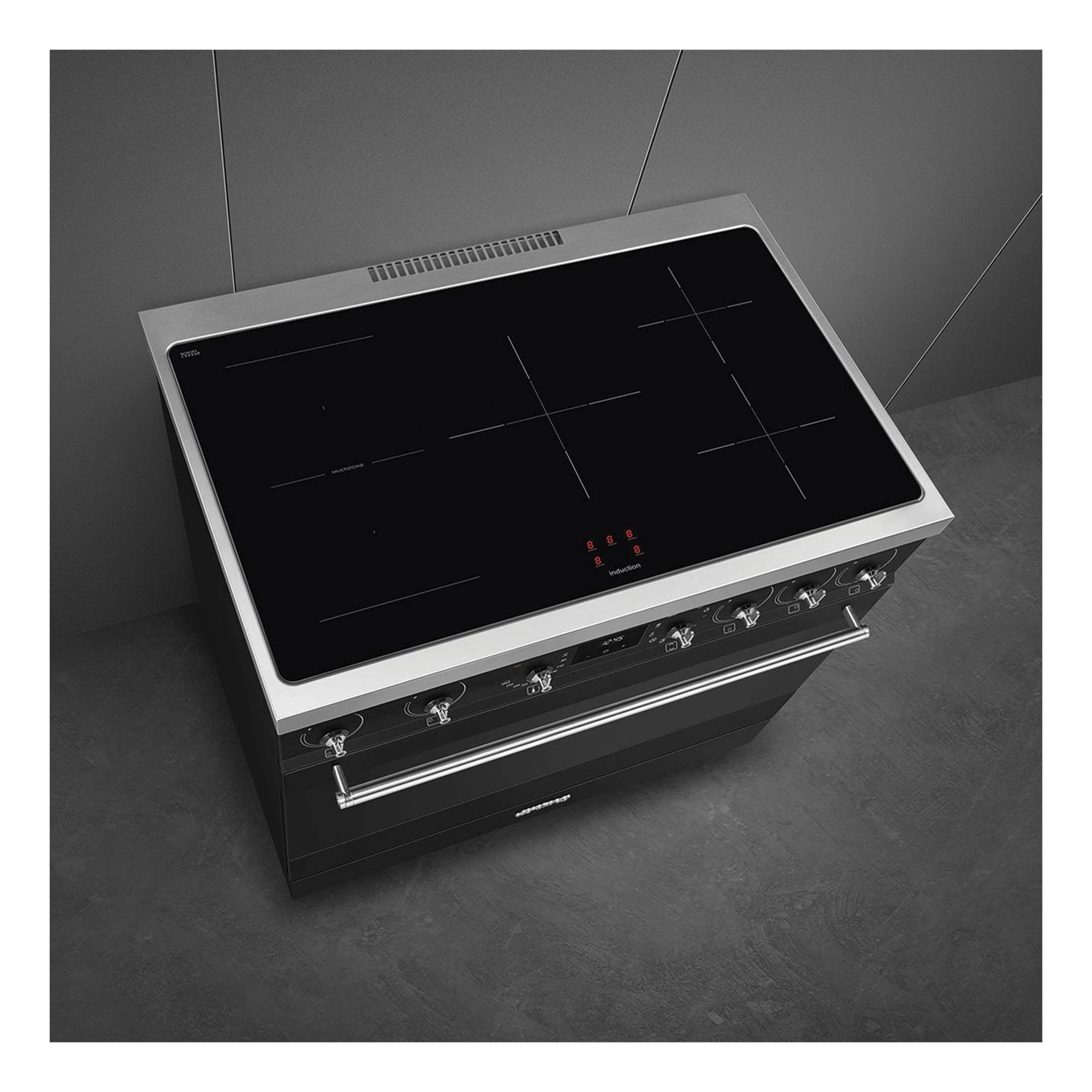 Smeg 90cm Induction Freestanding Oven Cooker C9IMMB2, Top Left Side View