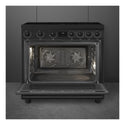Smeg 90cm Freestanding Induction Hob Cooker C9IMN2, Front View With Door Open 2