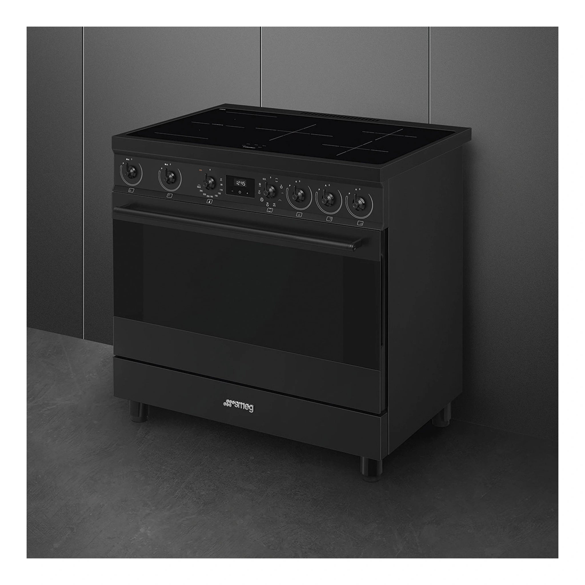 Smeg 90cm Freestanding Induction Hob Cooker C9IMN2, Right Side View