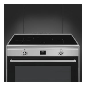 Smeg 90cm Cooker with Induction Hob CG90CIXT, Control Panel View