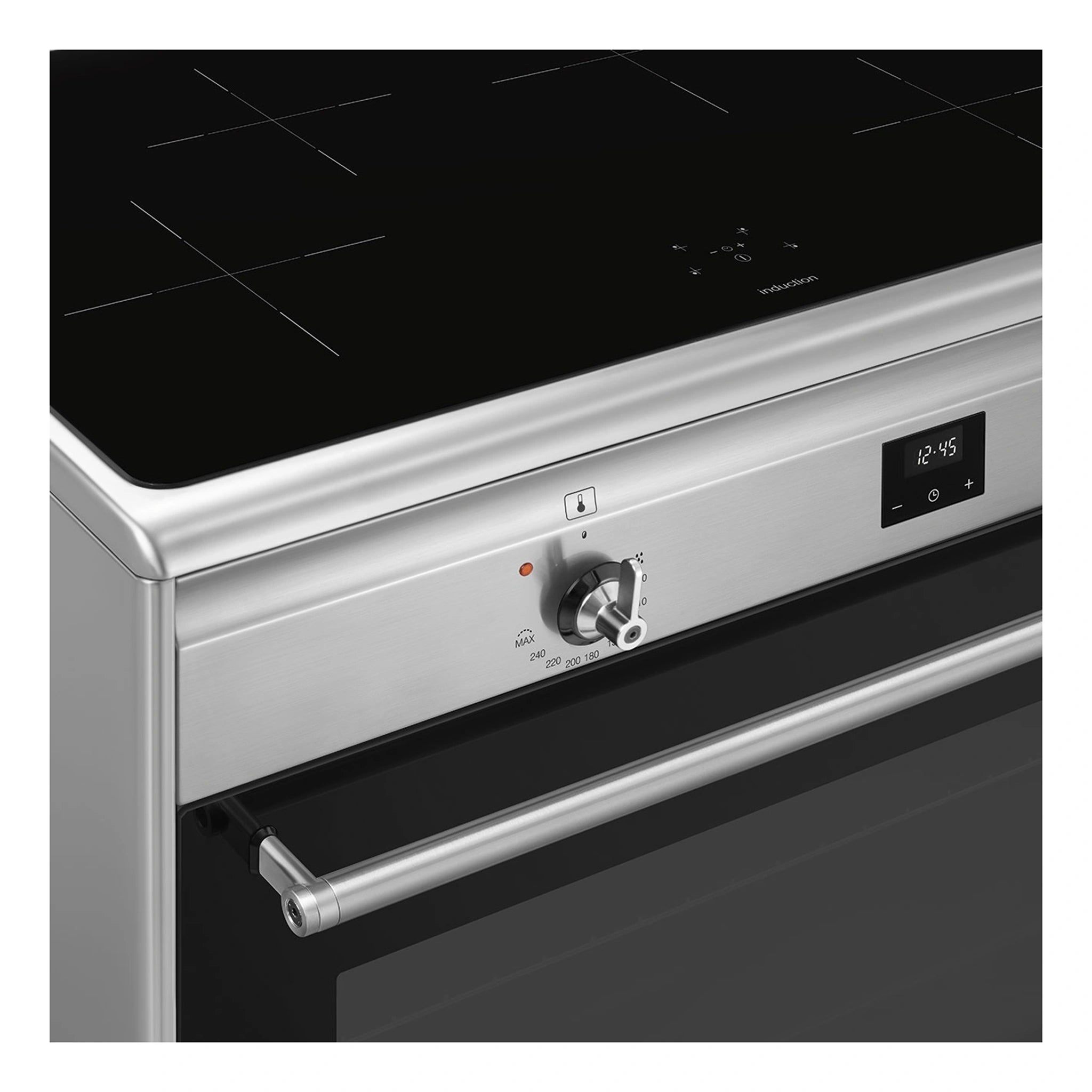 Smeg 90cm Cooker with Induction Hob CG90CIXT, Control Panel View 2