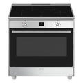 Smeg 90cm Cooker with Induction Hob CG90CIXT, Front View