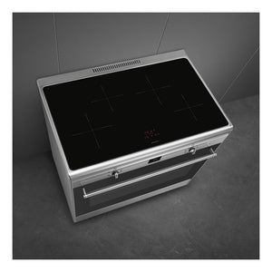 Smeg 90cm Cooker with Induction Hob CG90CIXT, Top Left Side View