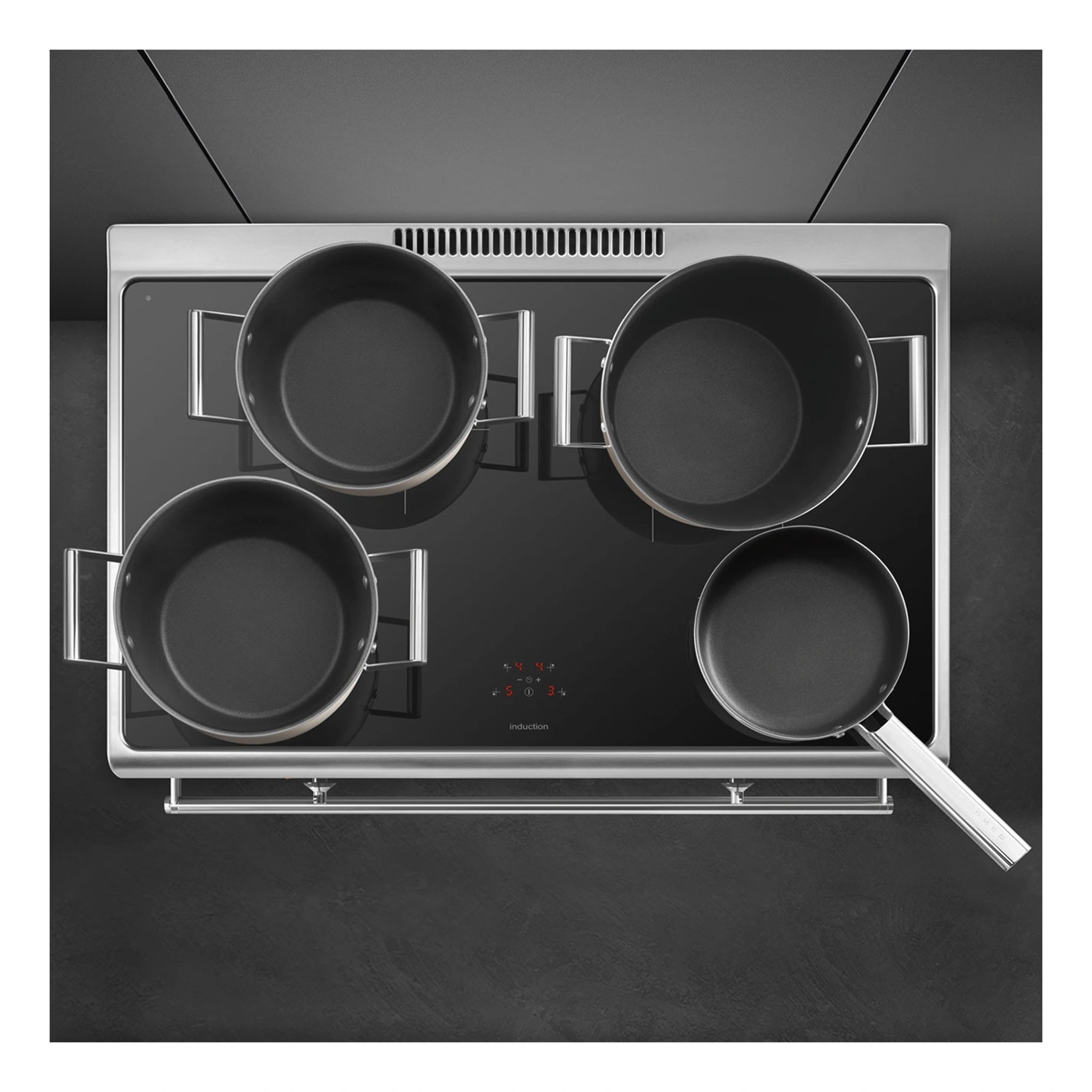 Smeg 90cm Cooker with Induction Hob CG90CIXT, Top View
