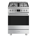 Smeg 60cm Gas Freestanding Cooker with Vapour Clean CS6GMXA2, Front View