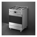 Smeg 60cm Gas Freestanding Cooker with Vapour Clean CS6GMXA2, Right Side View