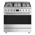 Smeg 90cm Freestanding Dual Fuel Cooker CS9GMXA2, Front View
