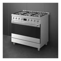 Smeg 90cm Freestanding Dual Fuel Cooker CS9GMXA2, Right Side View