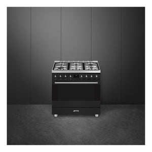 Smeg 90cm Cooker with Gas Freestanding Cooker CSP9GMMBA2, Front View 2