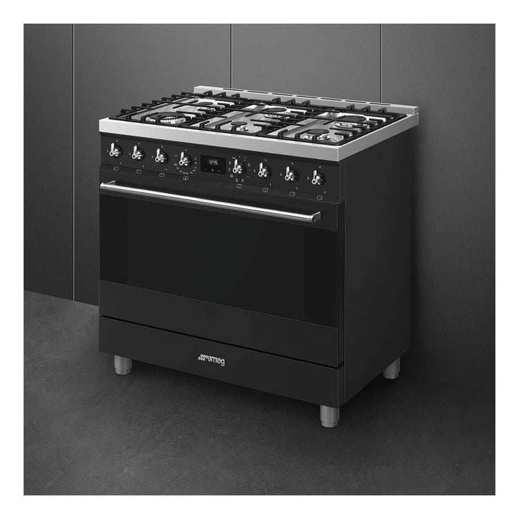 Smeg 90cm Cooker with Gas Freestanding Cooker CSP9GMMBA2, Right Side View