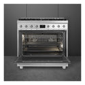 Smeg CSP9GMXA2 90cm Dual Fuel Stainless Steel Pyrolytic Freestanding Oven