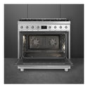 Smeg CSP9GMXA2 90cm Dual Fuel Stainless Steel Pyrolytic Freestanding Oven