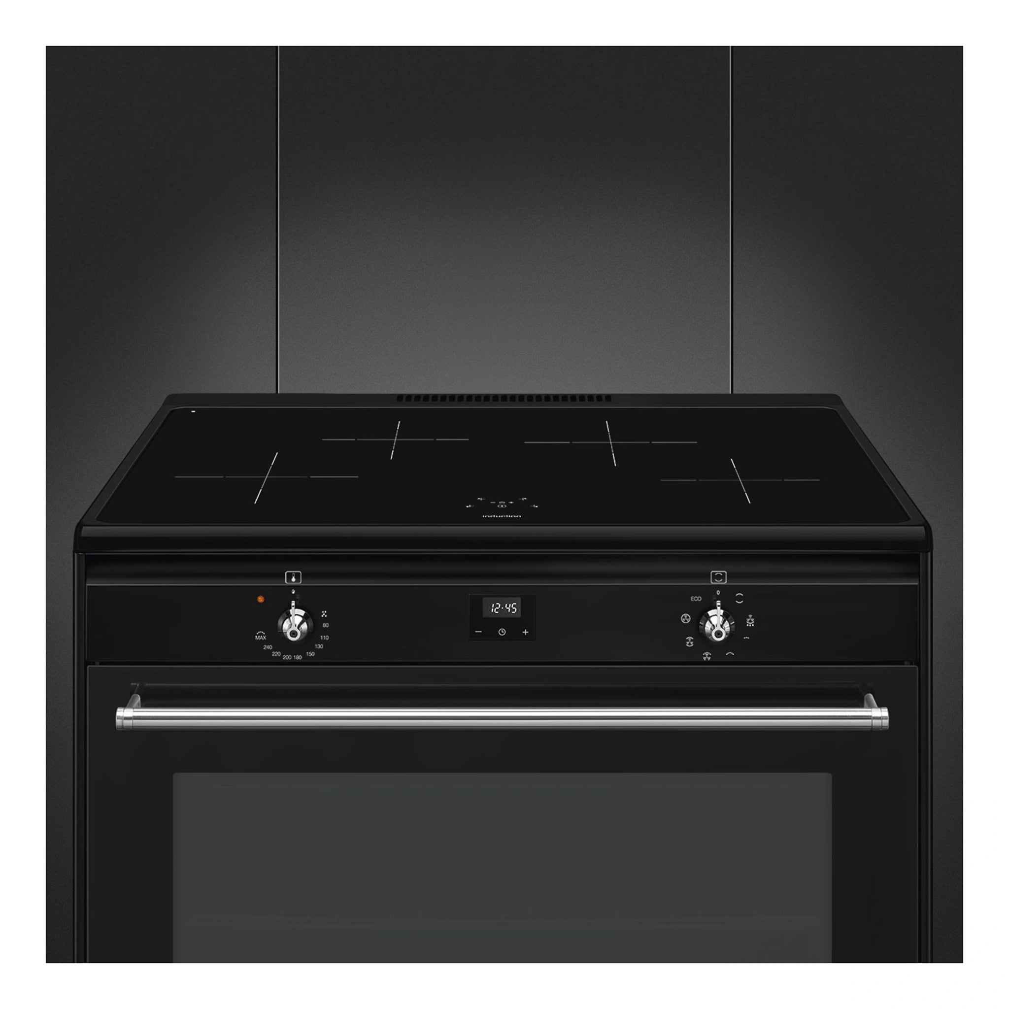 Smeg Cooker with Induction Hob CX91IMBL, Control Panel View