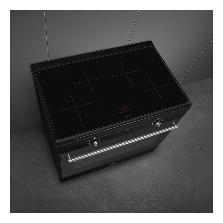 Smeg Cooker with Induction Hob CX91IMBL, Top Left Side View