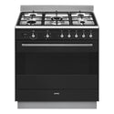 Smeg 90cm Dual Fuel Freestanding Oven/Stove FS9606AS1, Front View
