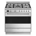 Smeg 90cm Classic Freestanding Dual Fuel Oven/Stove FS9606XS1, Front View