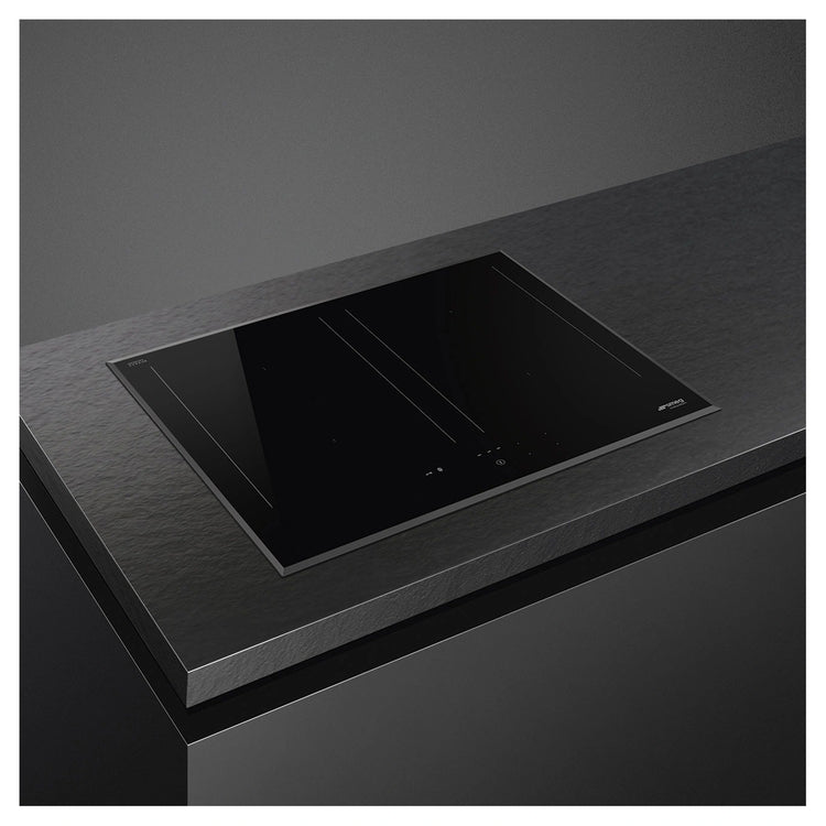 Smeg Induction Hob 60cm Universale Aesthetic SAI3644B, Left Side View