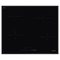 Smeg 60cm Ceramic Electric Hob with 4 Zones & Boost SE464TB, Front View