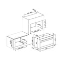 Smeg 90cm Classic Aesthetic Built-In Oven SFRA9300X, Dimensions View