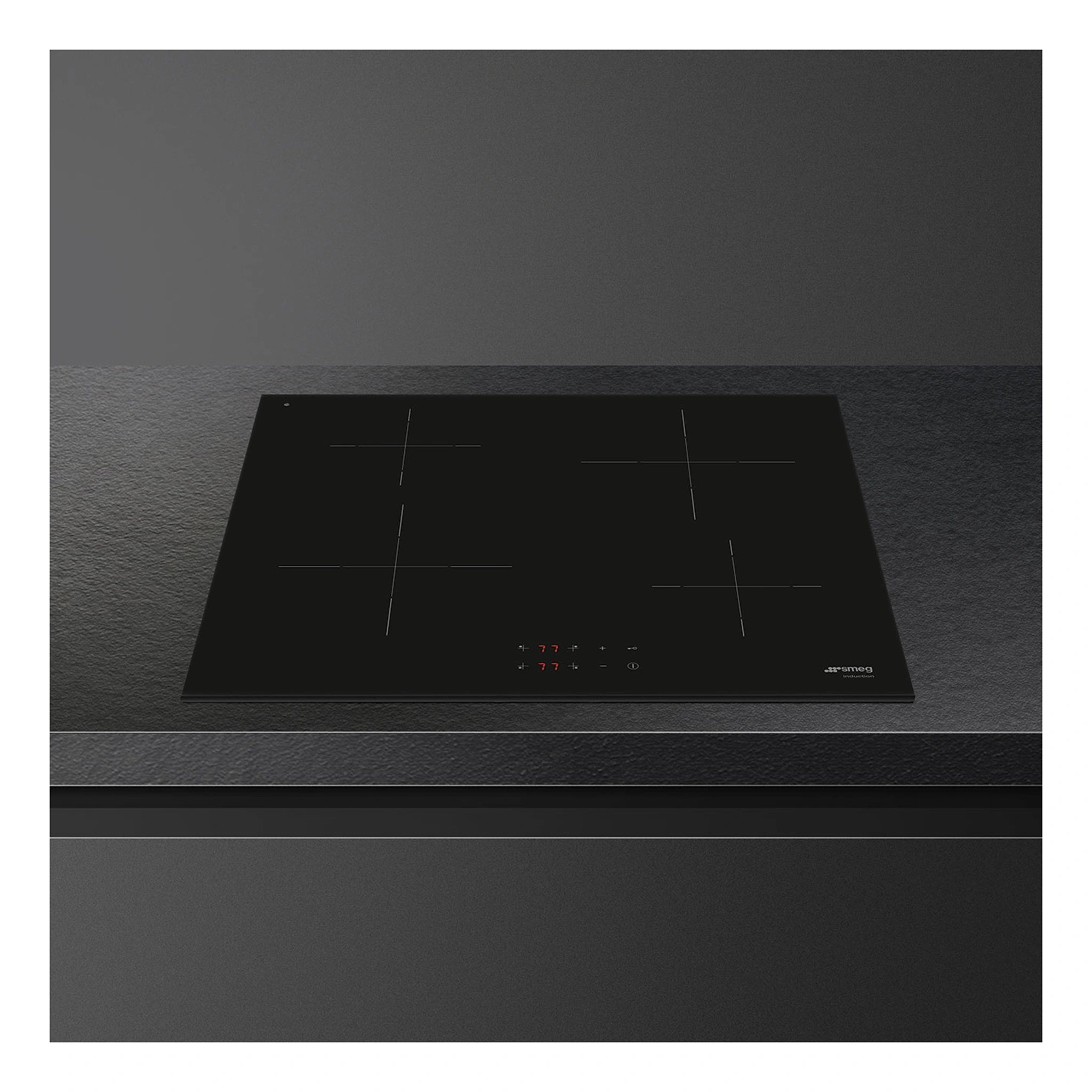 Smeg Induction Hob 60cm Universale Aesthetic SI2641DAU, Top View