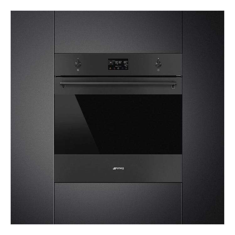 Smeg 60cm Matte Black Pyrolytic Combi Steam Oven SOPA6302S2PN, Lifestyle View