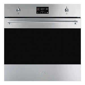 Smeg 60cm Stainless Steel Classic Pyrolytic Oven SOPA6302TX, Front View