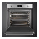 Smeg 60cm Stainless Steel Classic Pyrolytic Oven SOPA6302TX, Front View With Door Open 2