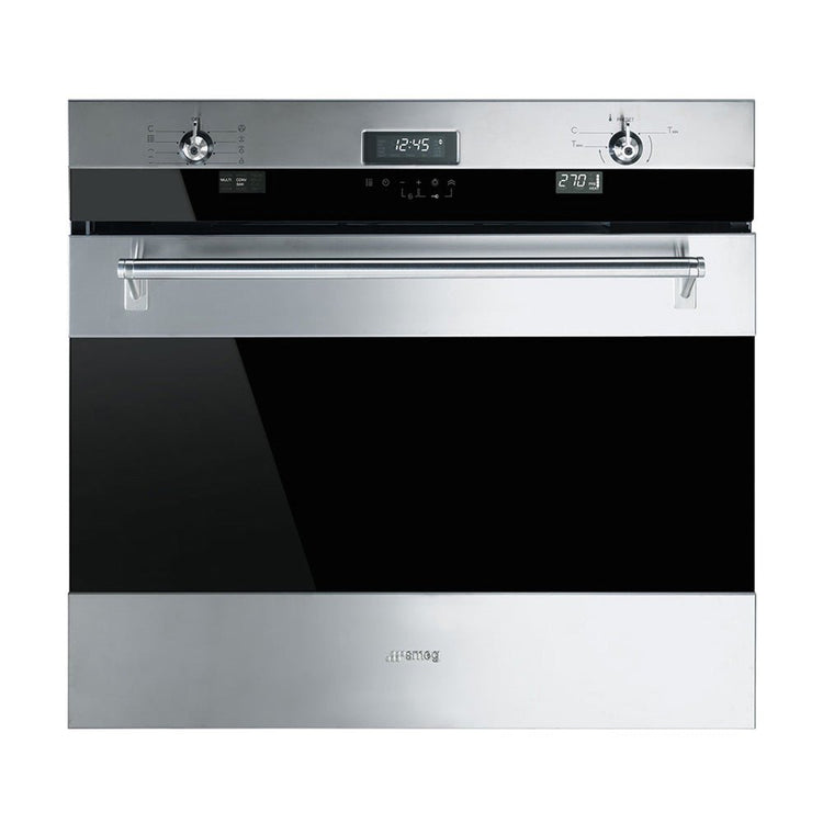 Smeg SOA330X1 130L 76cm Classic Pyrolytic Oven, Front view