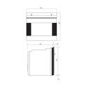 Smeg SOA330X1 130L 76cm Classic Pyrolytic Oven, Dimensions