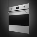 Smeg 76cm Classic Pyrolytic Oven with Single Point Probe SOPA3302TPX, Left View Door Closed