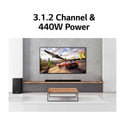 LG SP8YA 440W 3.1.2Ch Sound Bar with Meridian & Dolby Atmos
