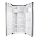 Smeg SR610X 608L Side By Side Fridge, Front view with doors open