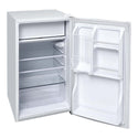 Teco 117L Bar Fridge White TBF117WMDE, Front right view with door open