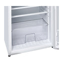 Teco 134L Bar Fridge White TBF134WMDB, Glass shelf and vegetable crisper drawer view