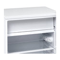 Teco 134L Bar Fridge White TBF134WMDB, Glass shelf view