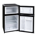Teco 84L Bar Fridge White TBF84BMTA, Front right view with door open