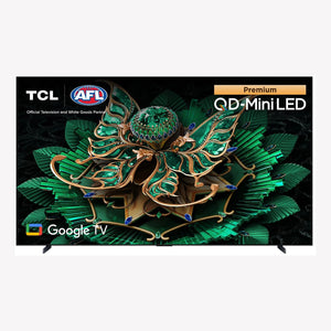 TCL 115-Inch 4K Ultra HD, Smart QD-Mini LED TV, 115C7K, Black 115C7K, Front View