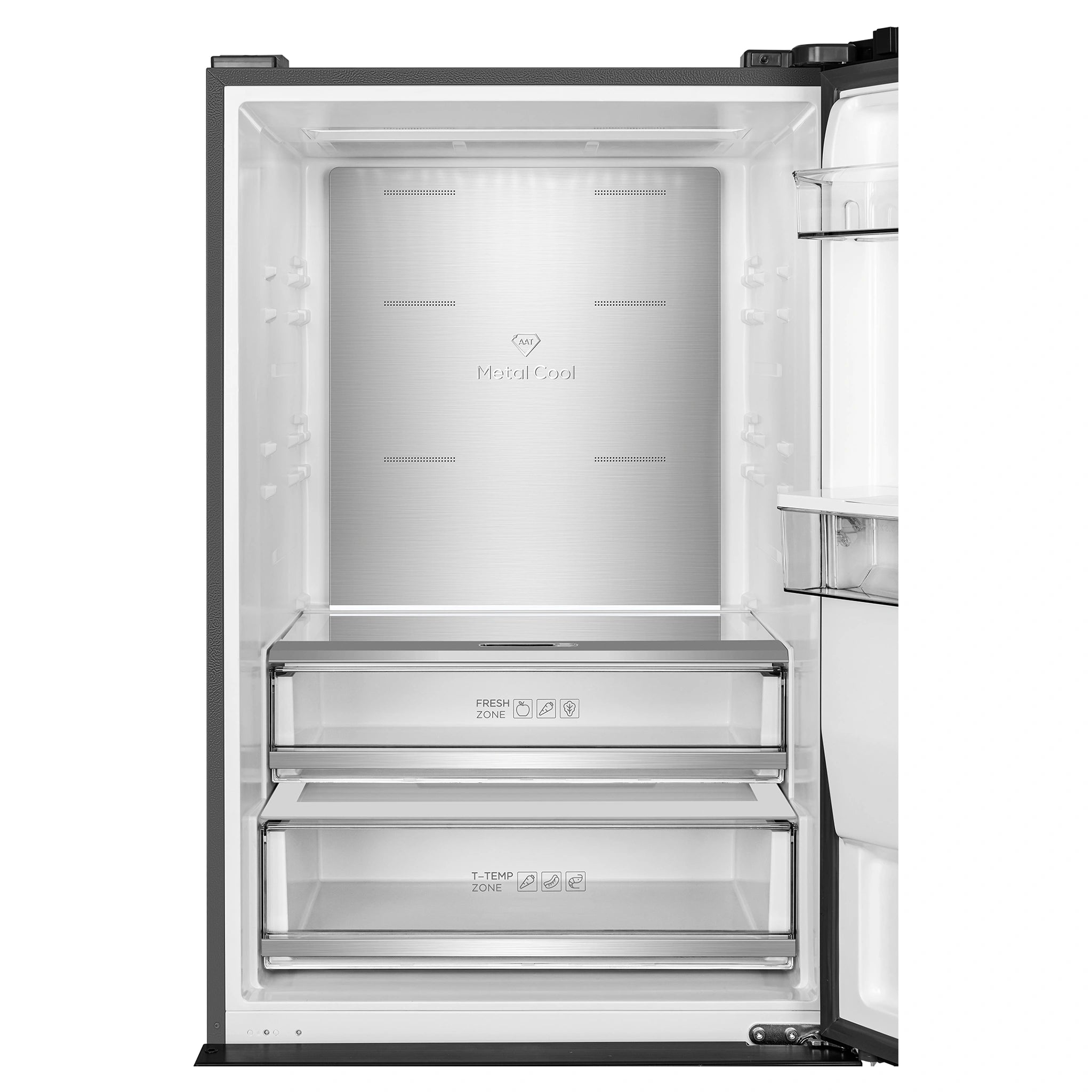 TCL 412L Bottom Mount Fridge C440BFB, Back Side View