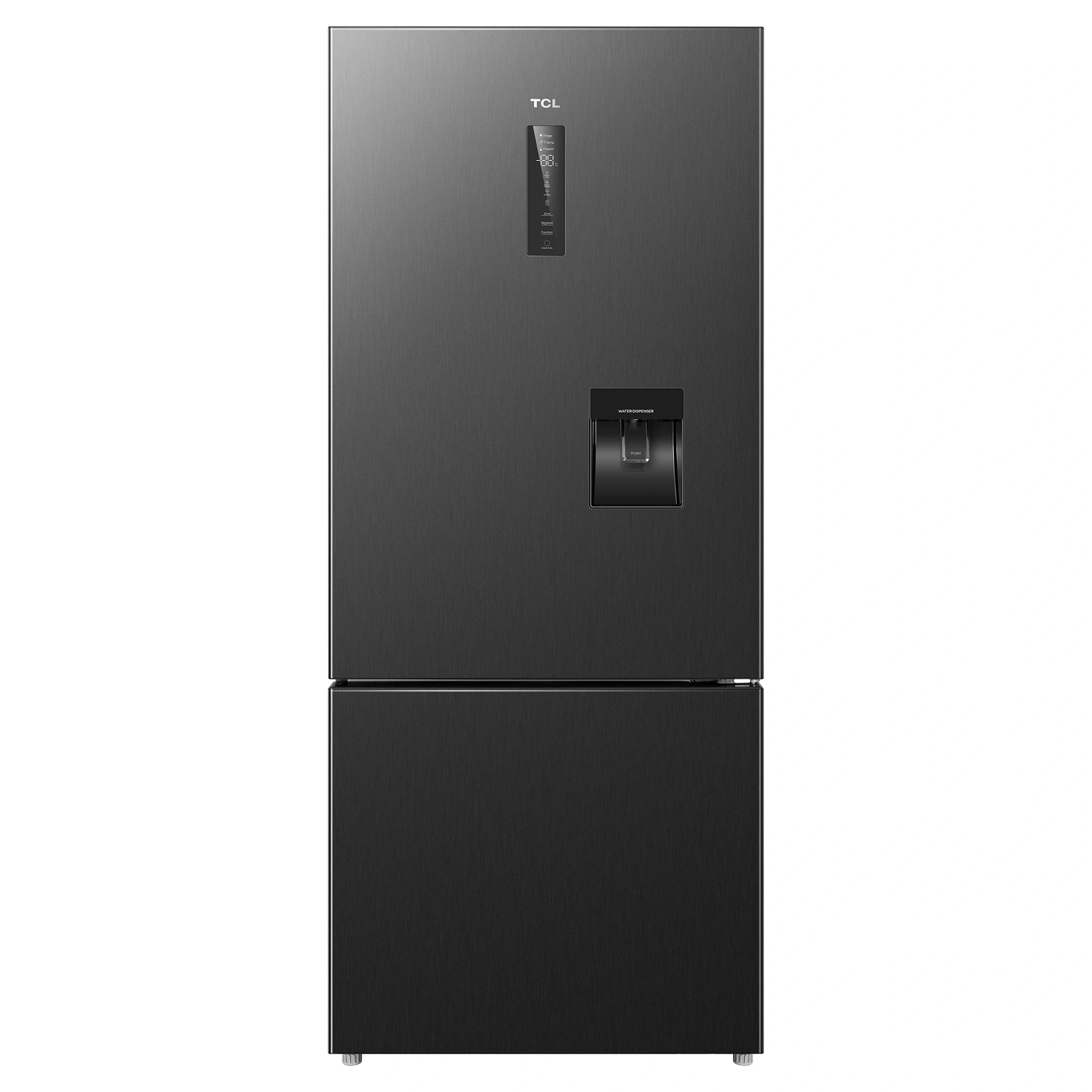 TCL 412L Bottom Mount Fridge C440BFB, Front View