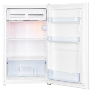 TCL 121L White Reversible-Door Bar Fridge F122SDW, Front View with Door Open