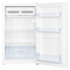 TCL 121L White Reversible-Door Bar Fridge F122SDW, Front View with Door Open