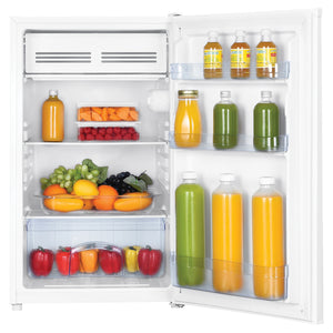  TCL 121L White Reversible-Door Bar Fridge F122SDW, Front View with Door Open Storages