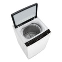 TCL 9KG Top Load Washing Machine F709TLW, Top Left Side View With Door Open