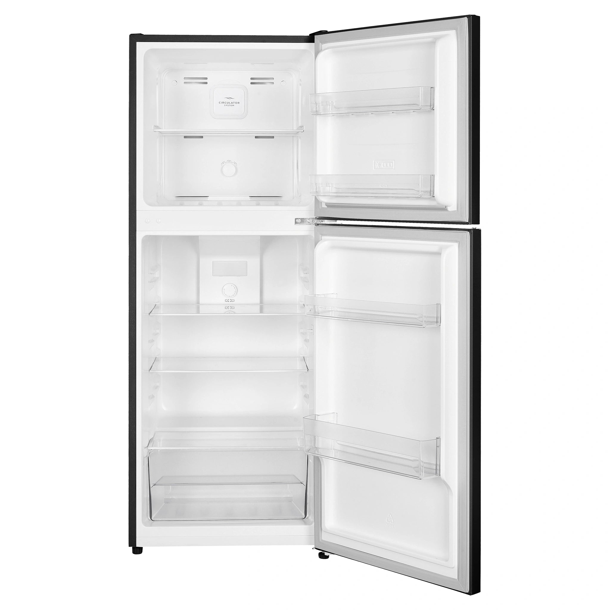 TCL 197L Top Mount Fridge P220TMB, Front View With Door Open