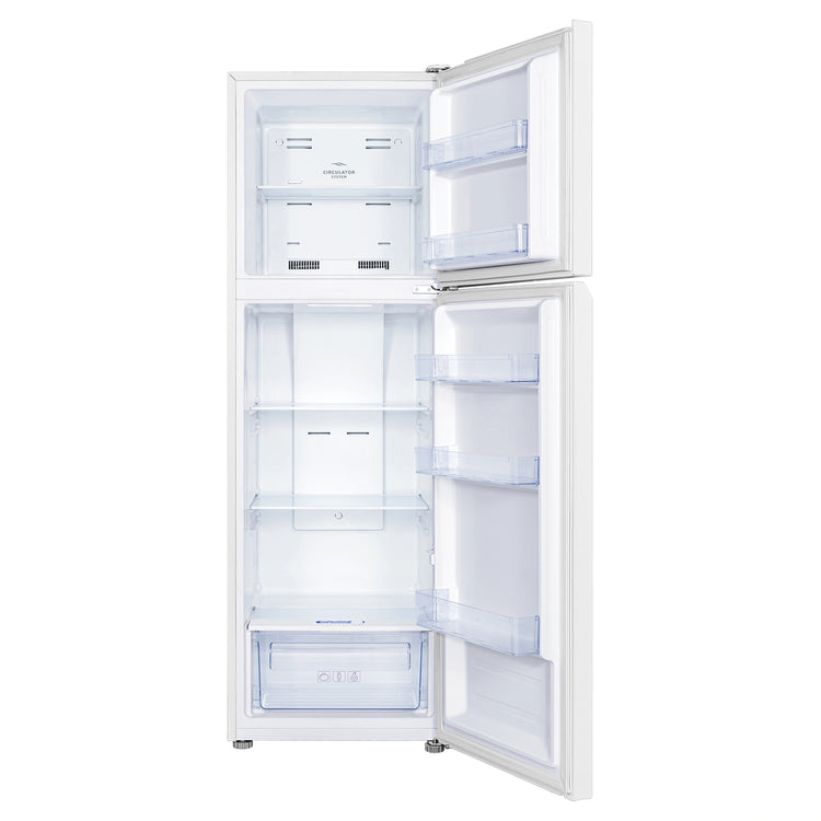 TCL 249L Top Mount Fridge White P272TMW, Front View With Door Open